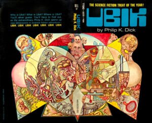 Ilustración de Jeff Jones para la primera edicición de bolsillo de Ubik (Philip K. Dick), Dell Books. 